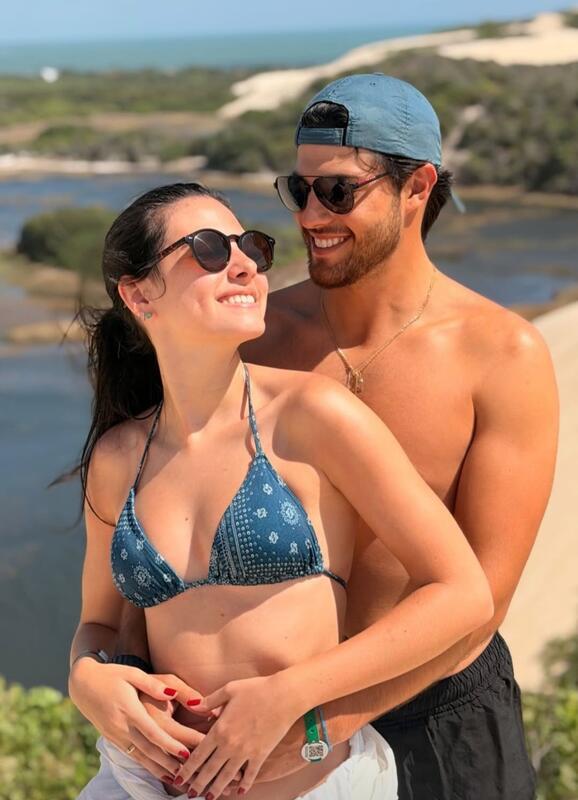 Noivos Mariana Abdanur e João Vítor Cadelca de férias em Natal com a família dele (Foto/Arquivo pessoal)