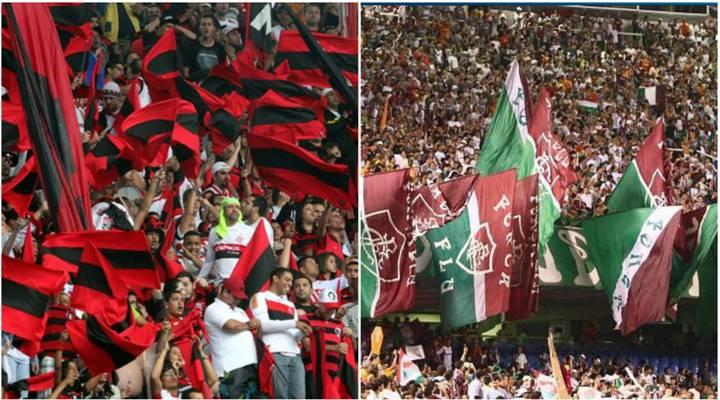 Torcidas de Flamengo e Fluminense a postos. Maracanã lotado com muito calor na hora do jogo (Foto/Arquivo)