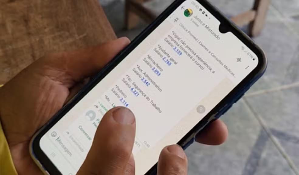 Durante a conversa, foi realizada uma chamada de vídeo, na qual apenas a imagem da vítima aparecia (Foto/Reprodução)