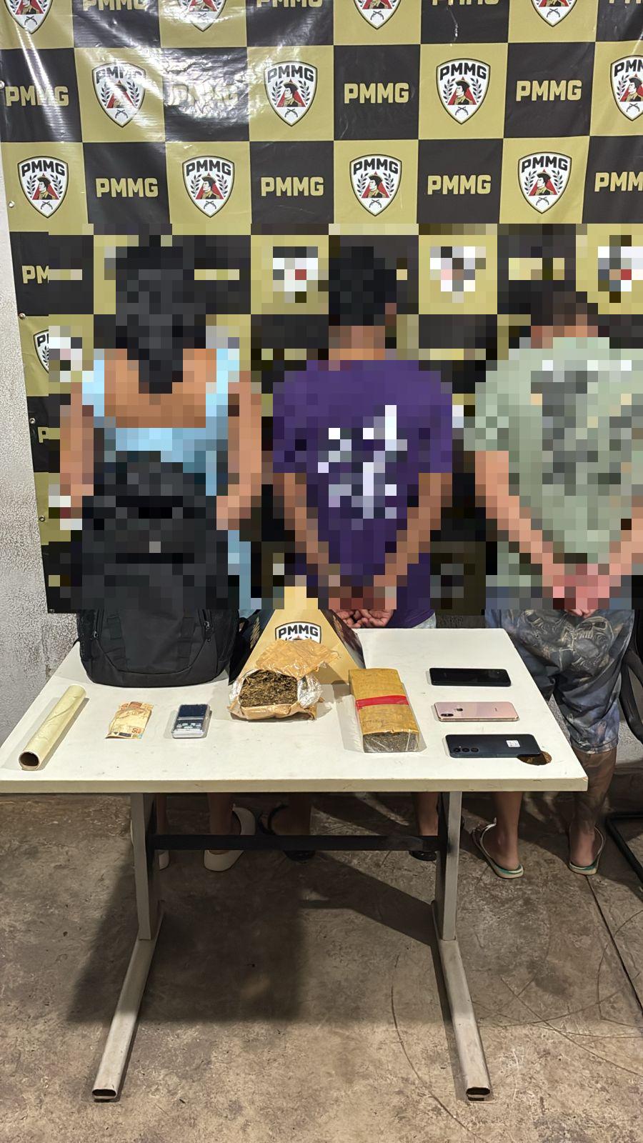 Três suspeitos foram presos na operação (Foto/Divulgação)