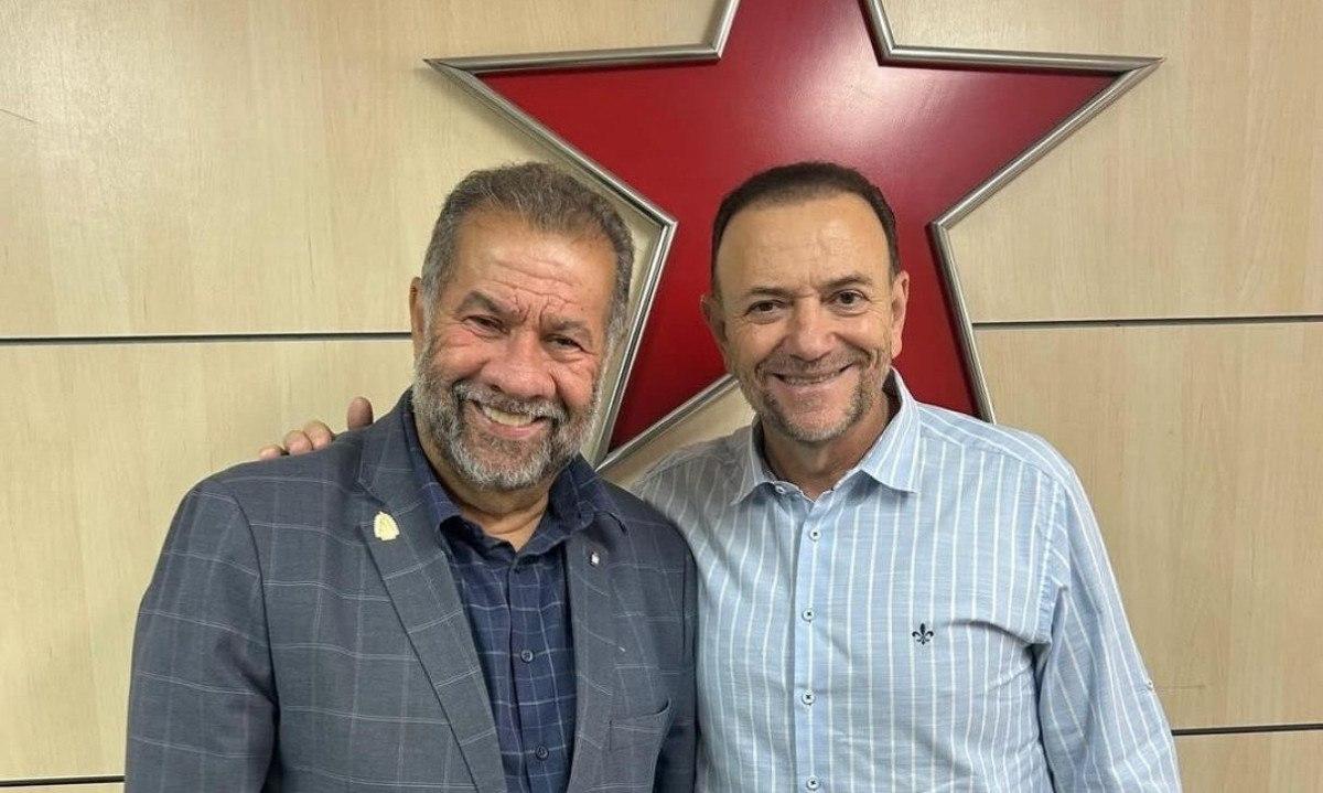 Os presidentes do PDT, Carlos Lupi, e do PT, Edinho Silva, reunidos se reuniram para discutir sucessão nos estados. (Foto/Reprodução)