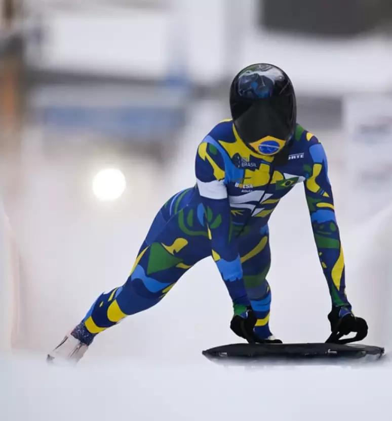 Nicole Silveira, atleta de skeleton, modalidade olímpica de inverno. (Foto/Reprodução/Redes Sociais)