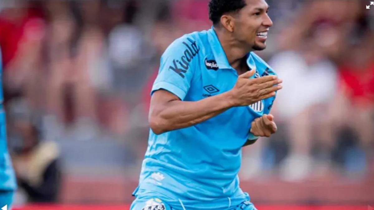 Roni fez seu primeiro gol para o Santos (Foto/Raul Barreta/Santos FC)