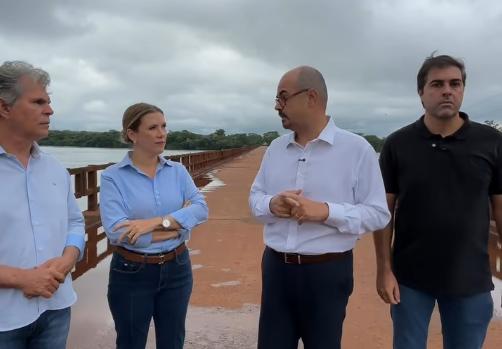 Vice-governador visita estrutura entre Conceição das Alagoas e Miguelópolis e afirma que DER-MG assume a responsabilidade pela obra após laudo técnico (Foto/Reprodução)