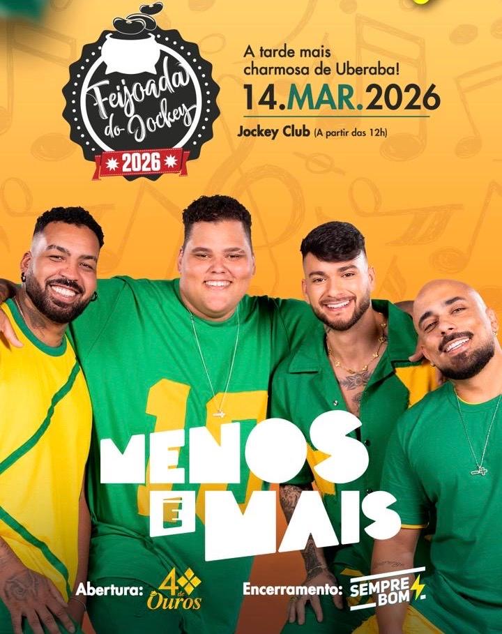 O convite para a tarde mais charmosa de Uberaba já está em suas mãos! Prepare-se para a Feijoada do Jockey 2026, um evento de requinte e alegria. Garanta seu lugar! (Foto/Reprodução)