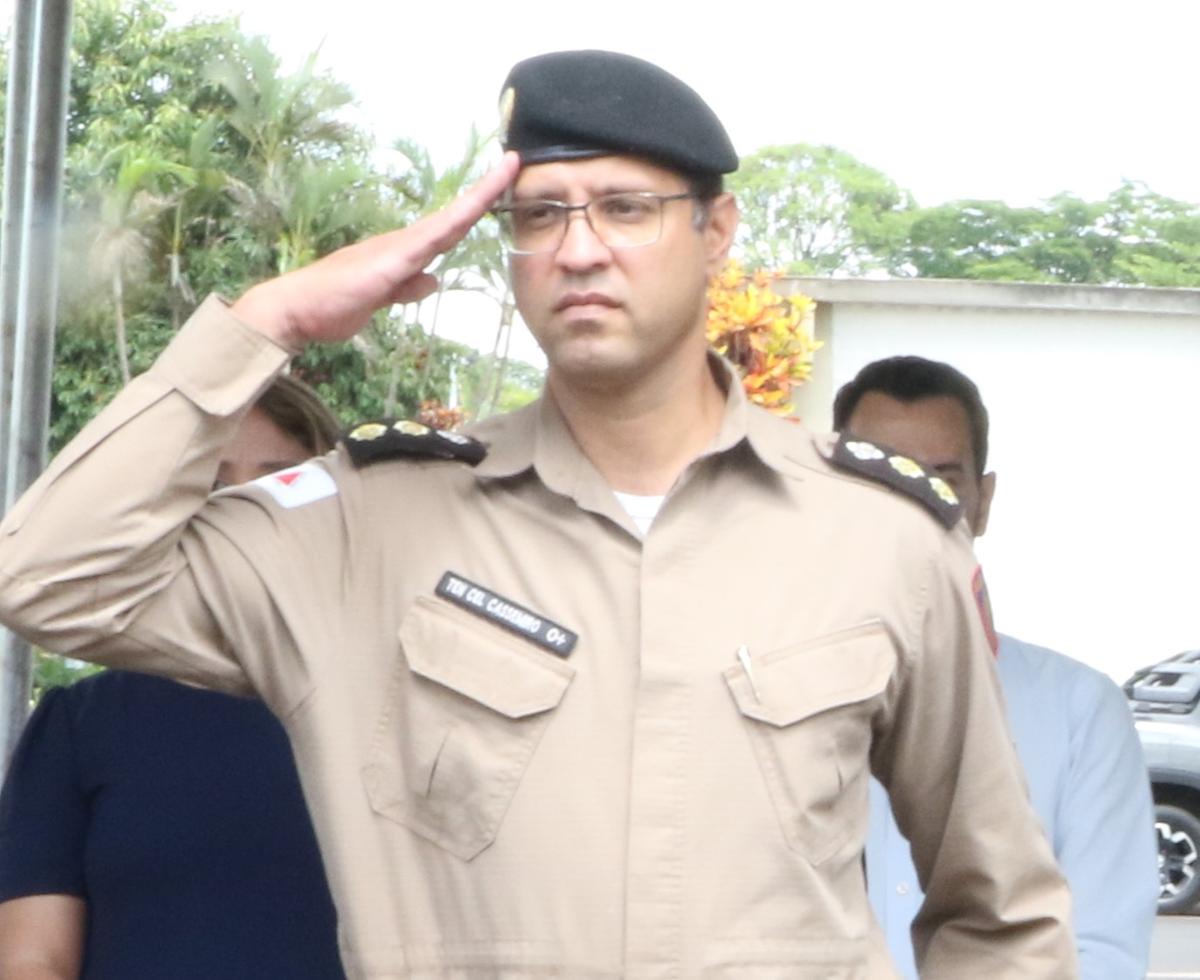 O tenente-coronel Cassimiro conduz hoje (13), às 10h, na sede do 4ºBPM, coletiva para apresentação do plano de segurança do carnaval 2026 em Uberaba e região (Foto/Sérgio Teixeira/5ªRPM)