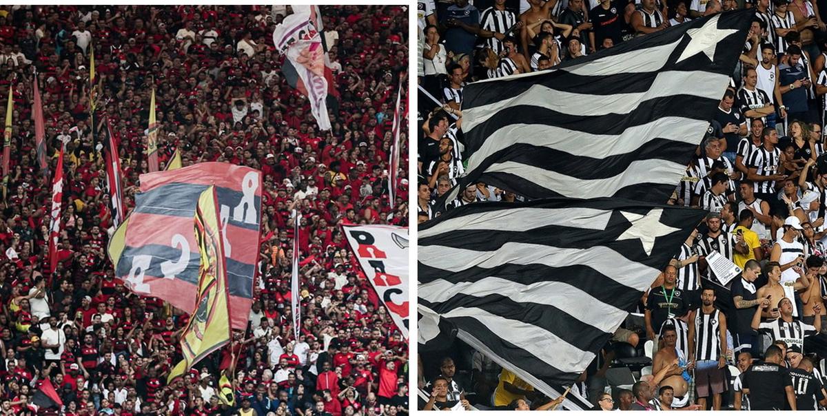 Em pleno Carnaval, Flamengo e Botafogo fazem um jogo de muita rivalidade (Foto/Montagem)