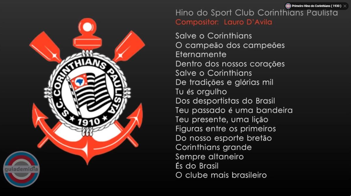 Acabou! “O hino Campeão dos Campeões” é do Corinthians e o time não vai pagar direito autoral para mais ninguém (Foto/Guia de Mídia)