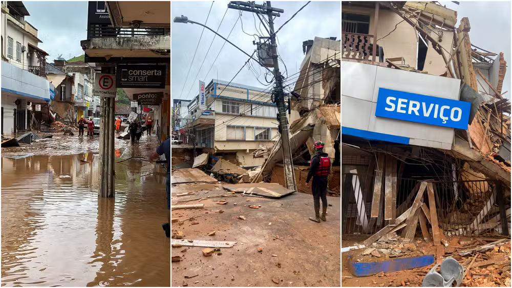 A cidade, localizada em área de relevo acidentado, com morros e encostas, registrou 584 milímetros de chuva em fevereiro, o dobro do esperado para o mês (Foto/Reprodução)