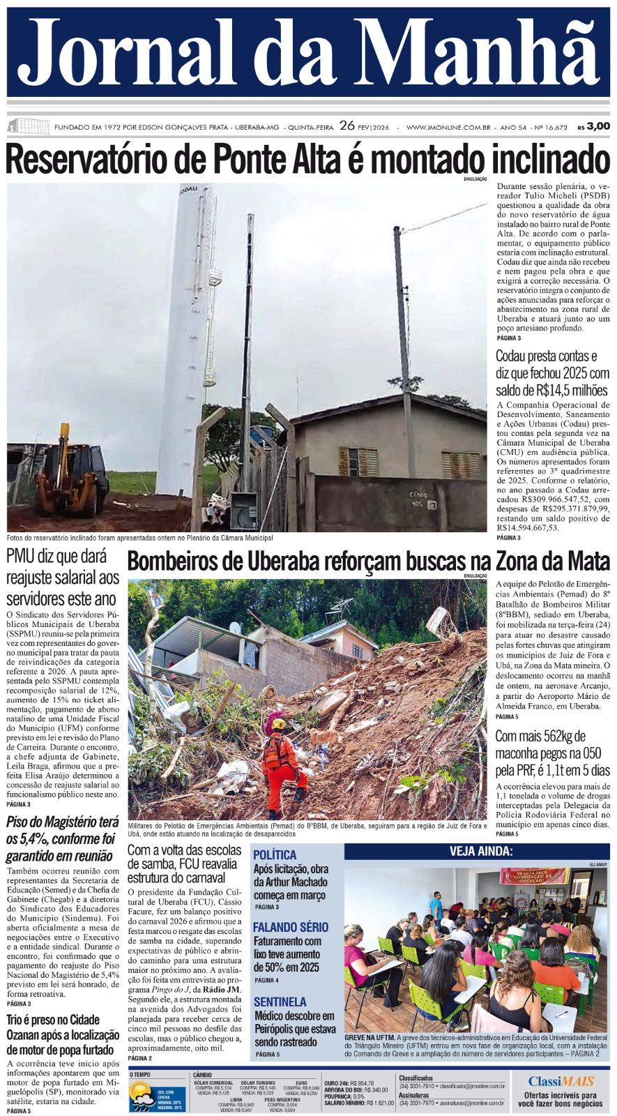 Edição do dia - 26/02/2026