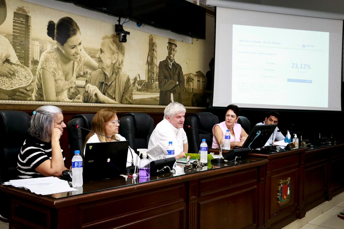 Secretaria Municipal de Fazenda apresentou ontem, em audiência na Câmara, os números referentes ao último quadrimestre de 2025. (Foto/Divulgação/CMU)