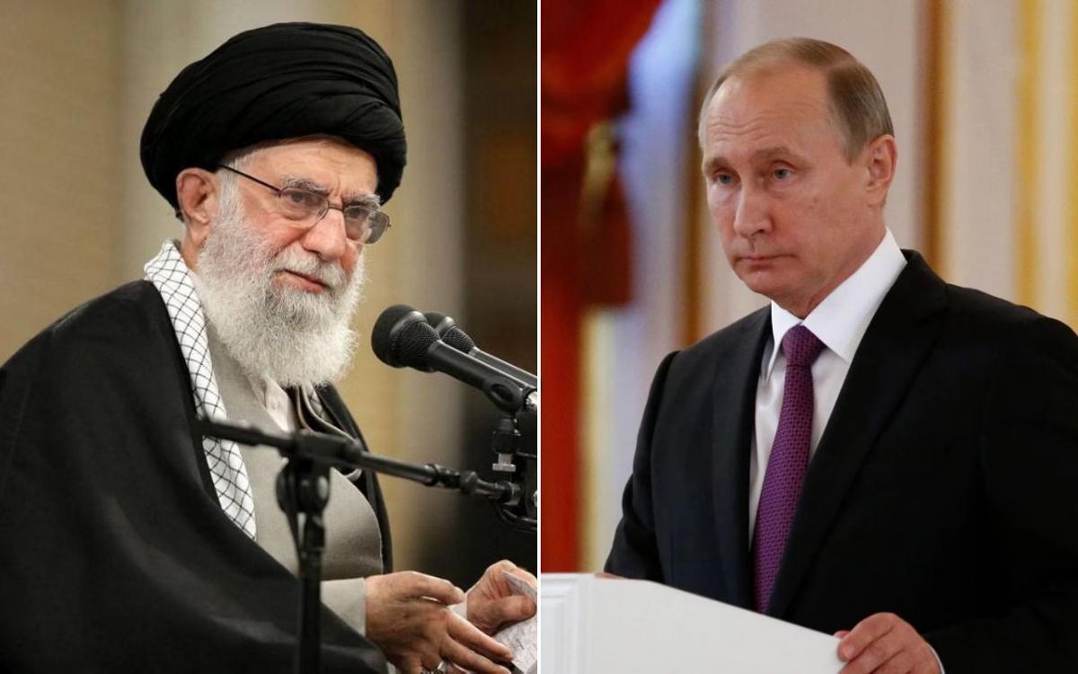 Ali Khamenei e Vladimir Putin eram aliados políticos (Foto/AFP PHOTO/HO/LEADER.IR e Sergei Karpukhin/POOL/AFP)
