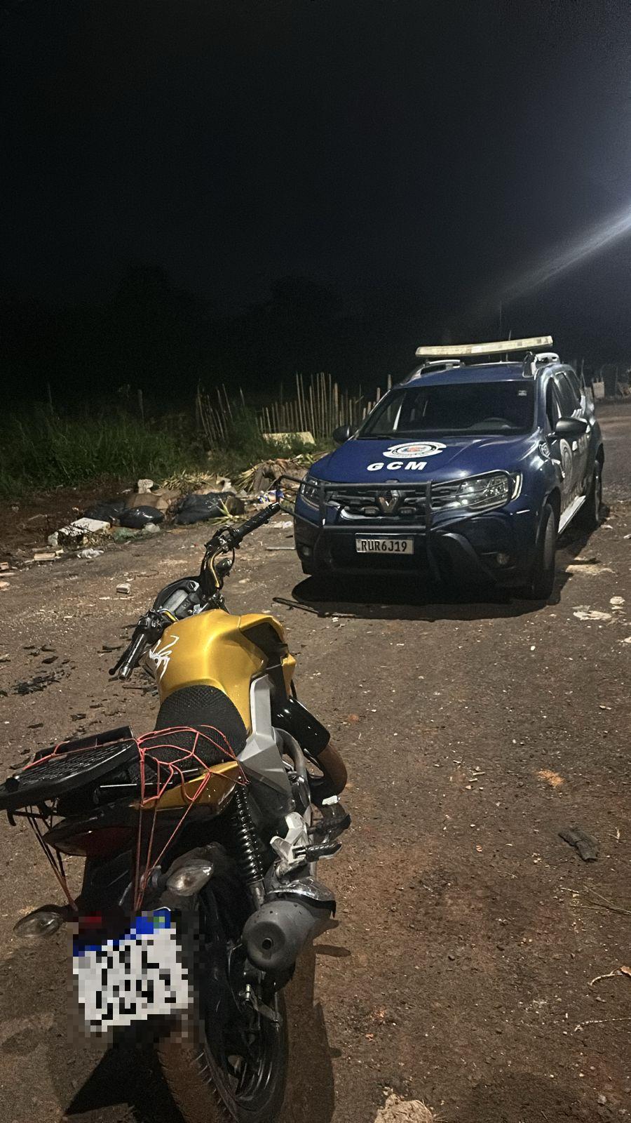 Guarda chegou à motocicleta após informações repassadas por moradores da região (Foto/Divulgação)