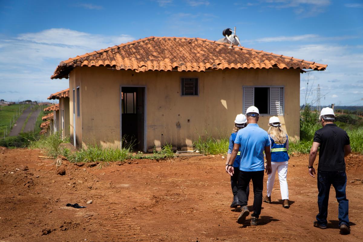 Obra do conjunto Alfredo Freire 4 foi retomada em janeiro e Cohagra já providencia a atualização cadastral dos futuros mutuários. (Foto/Divulgação)