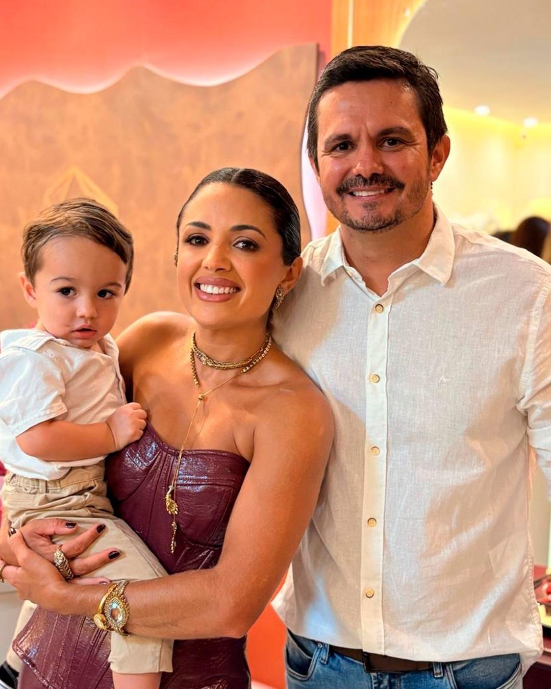 Lucinha com o marido Dirceu Correia e o filho Pedro Lucas (Foto/Arquivo)