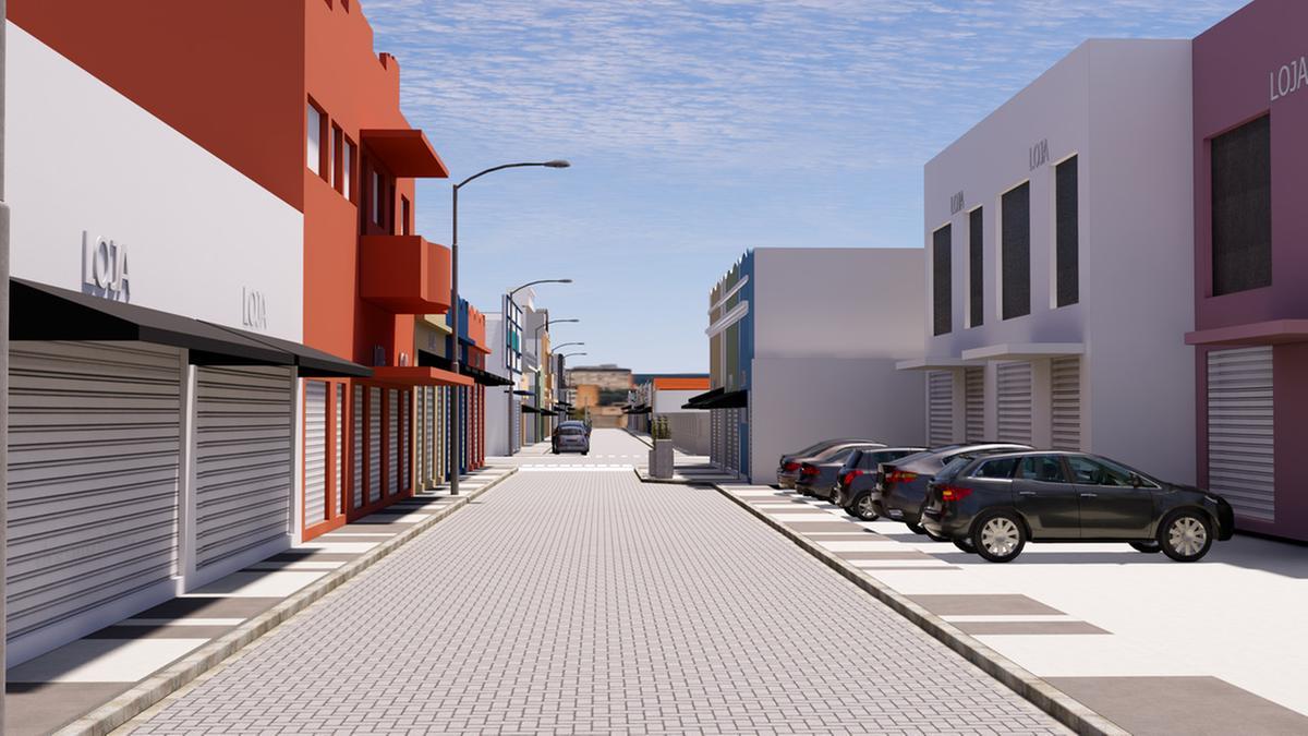 Perspectiva do projeto da rua Arthur Machado, cuja obra de revitalização deve começar no fim deste mês, com investimento de R$3,7 milhões (Foto/Divulgação)