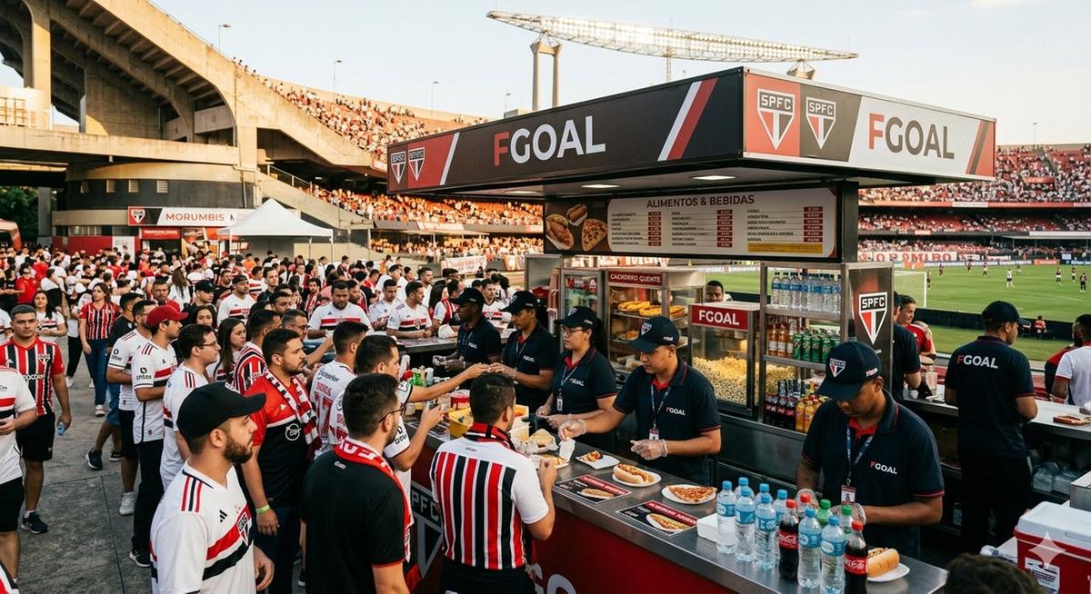 A FGoal operava a venda de alimentos e bebidas nos jogos realizados no MorumBis (Foto/Divulgação Arquivo)