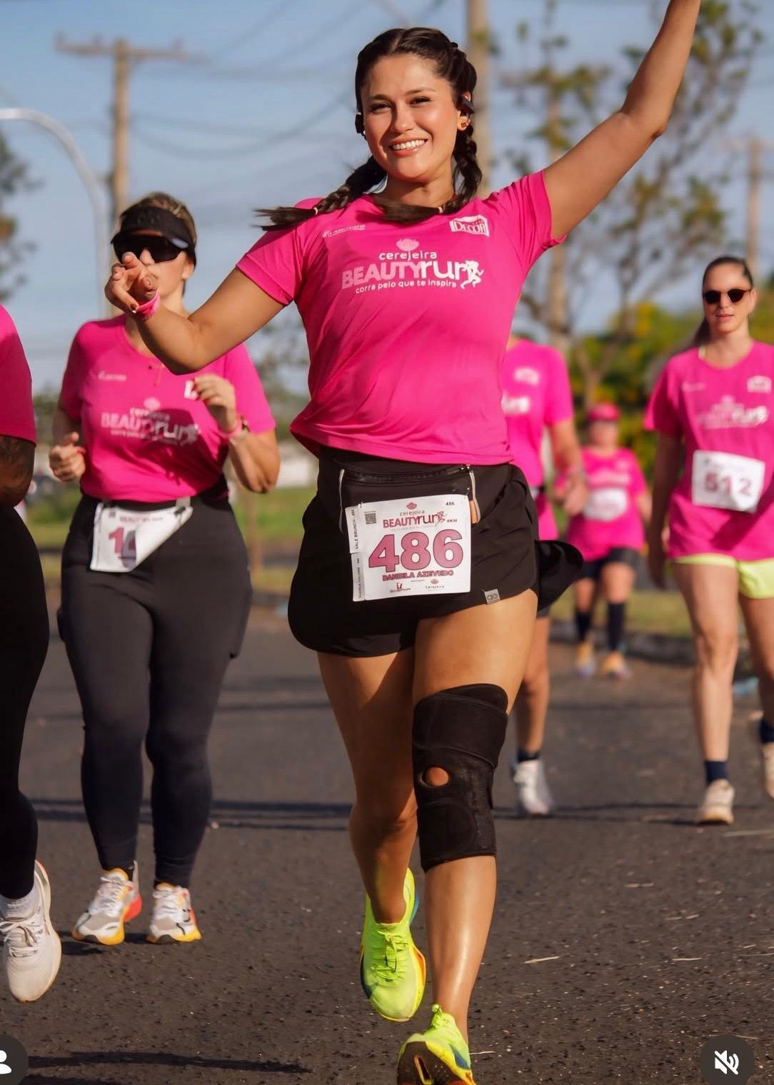 A bela Dani Vilela brilhou em sua primeira corrida, na Cerejeira Beauty Run, no Dia das Mulheres. (Foto/Divulgação)