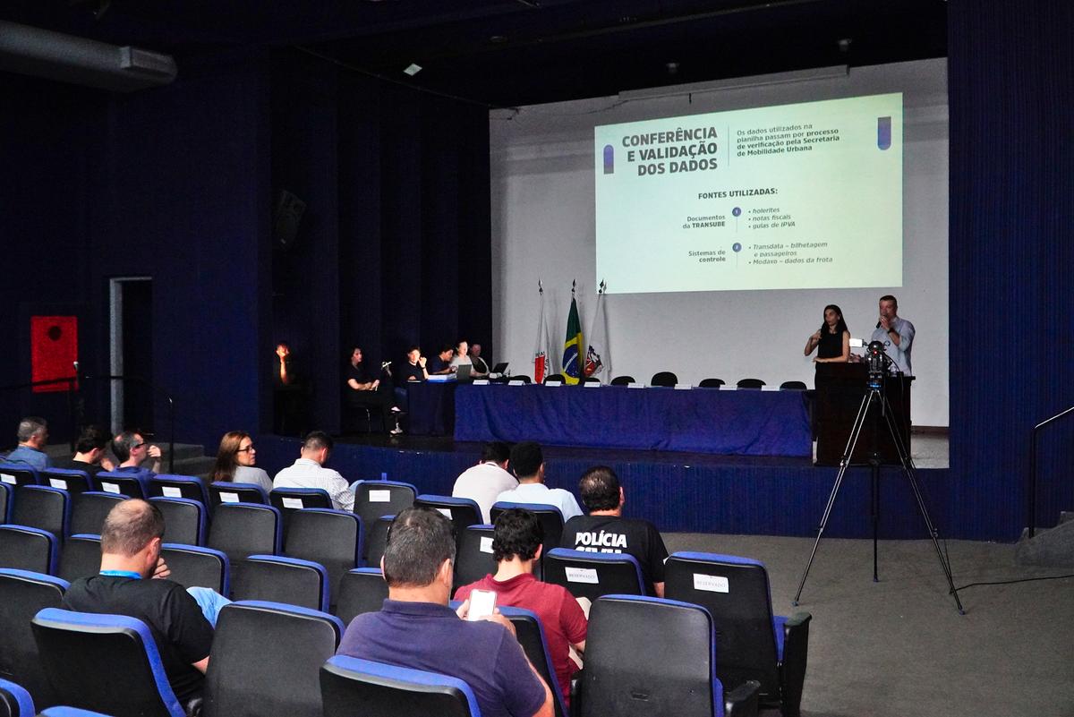 Mais uma vez, técnicos da Secretaria de Mobilidade Urbana apresentaram dados da planilha que apontam um valor da tarifa técnica, sem subsídio, de R$9,25. (Foto/Divulgação)