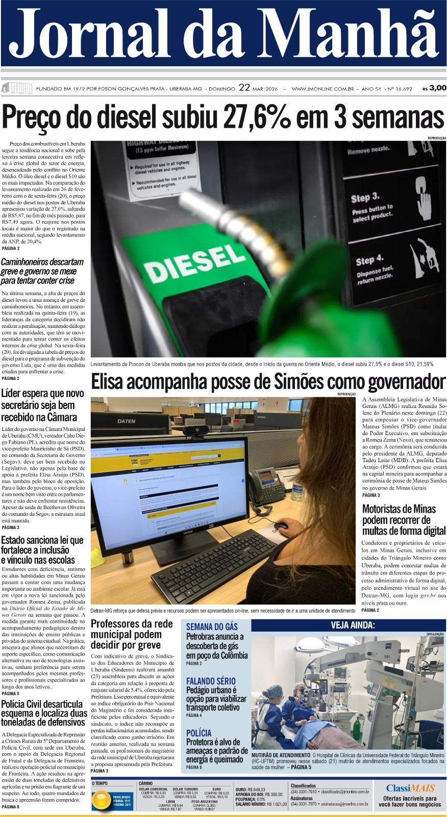 Edição do dia 22/03/2026