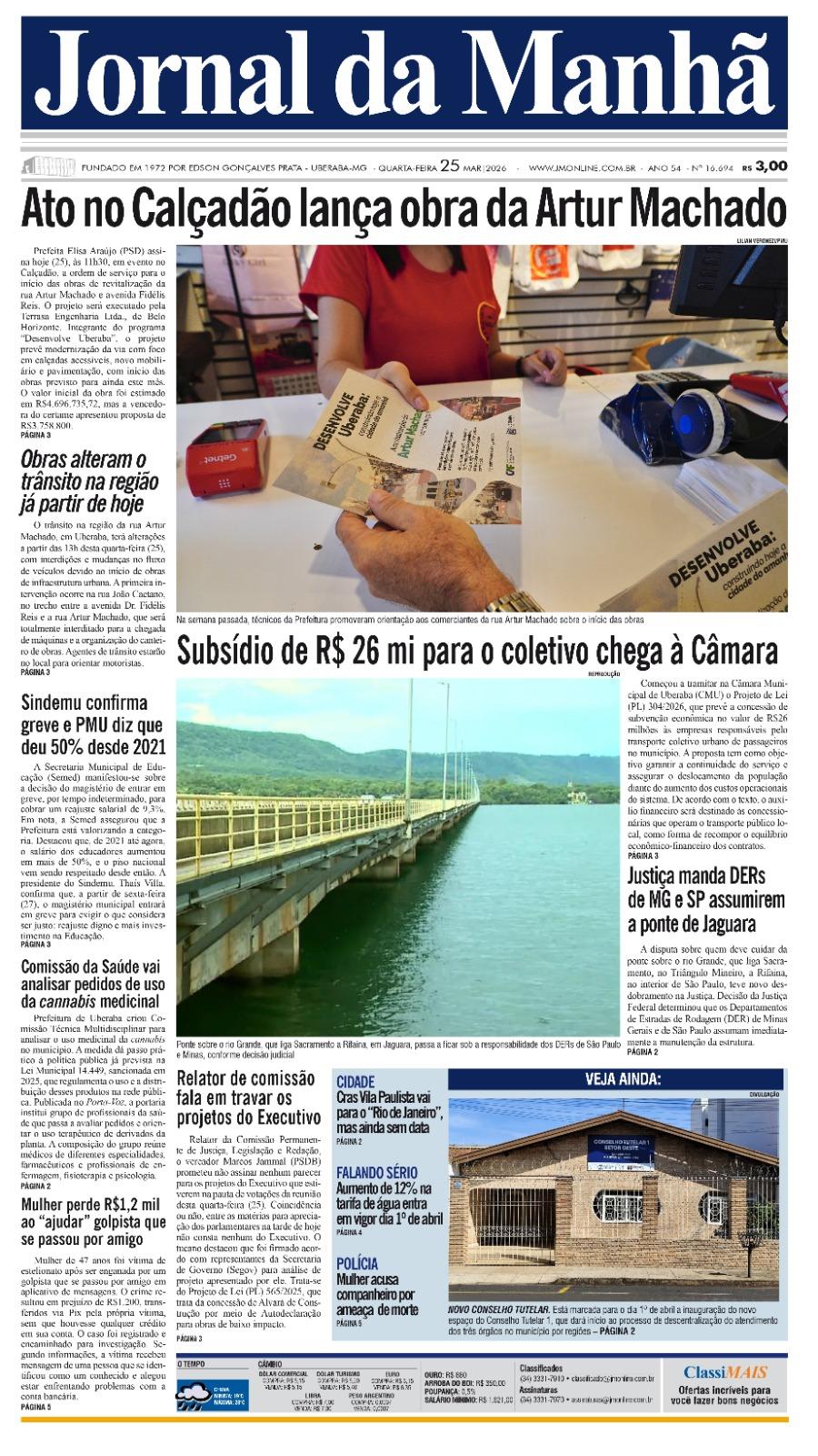 Edição do dia - 25/03/2026