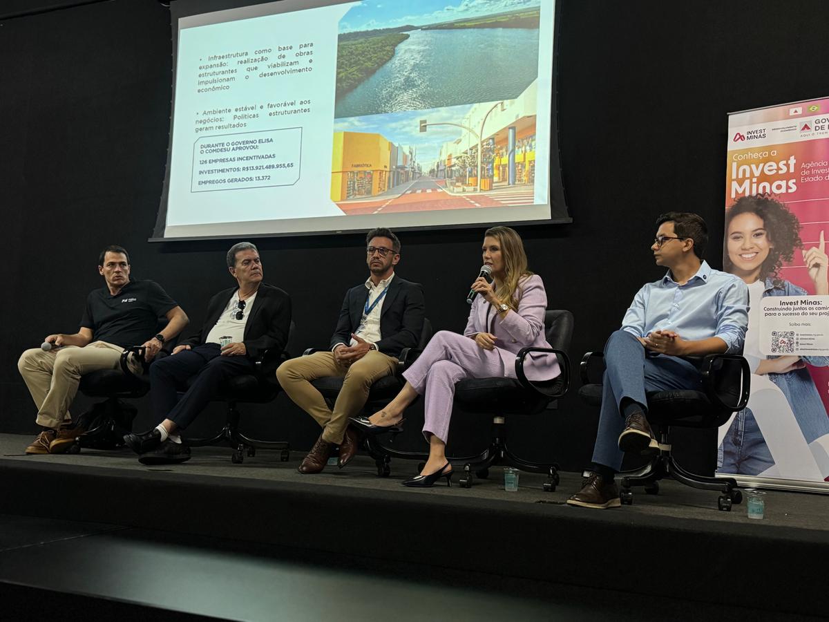 Elisa Araújo e Celso Neto destacam projetos e incentivos de Uberaba para atração de investimentos no Invest Triângulo Mineiro. (Foto/Divulgação/PMU)