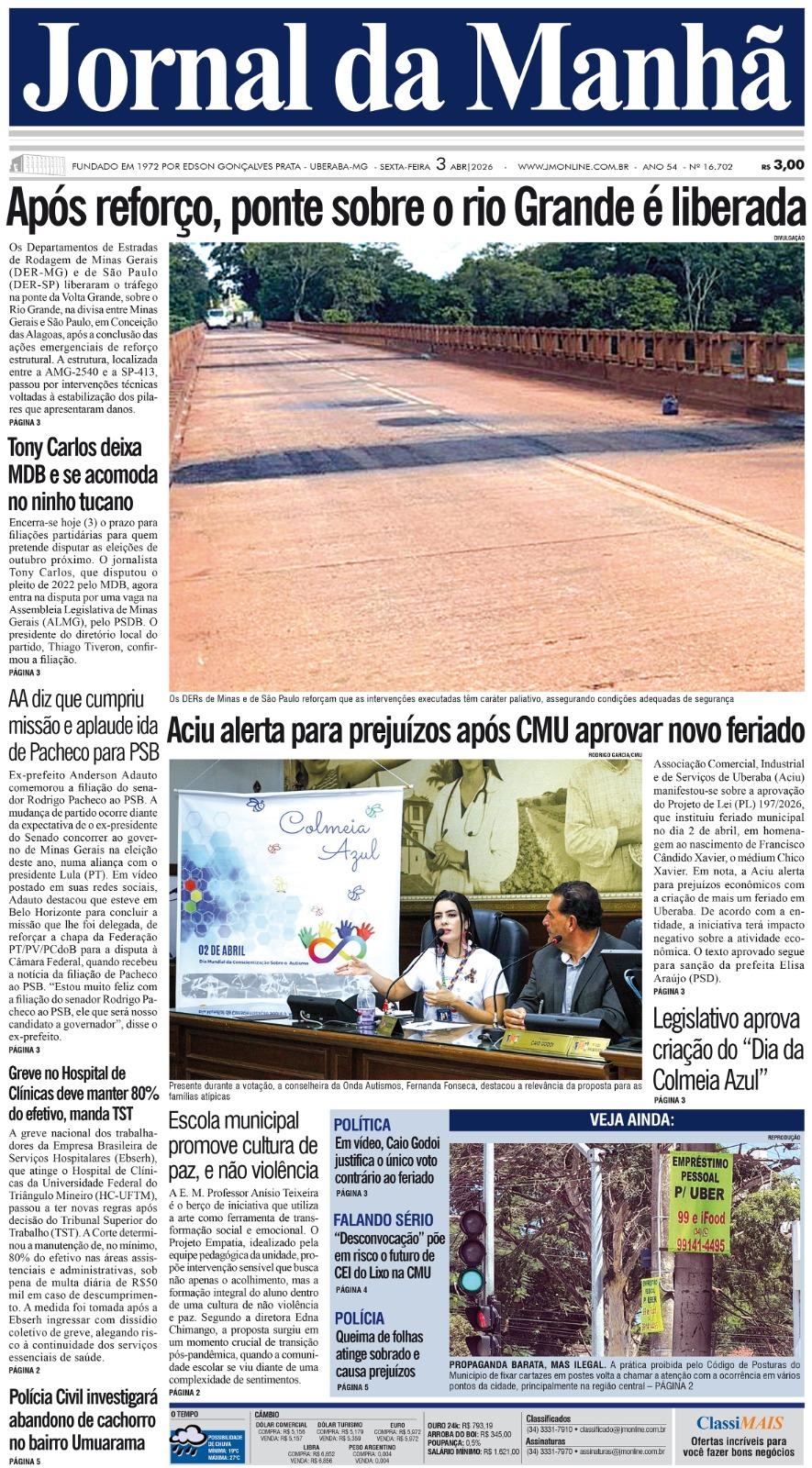 Edição do dia - 03/04/2026