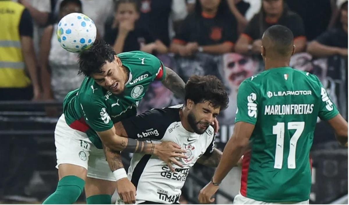 Palmeiras e Corinthians fizeram um jogo tenso do inicio ao fim mostrando pouco futebol e cenas degradantes (Foto/César Greco/Palmeiras)