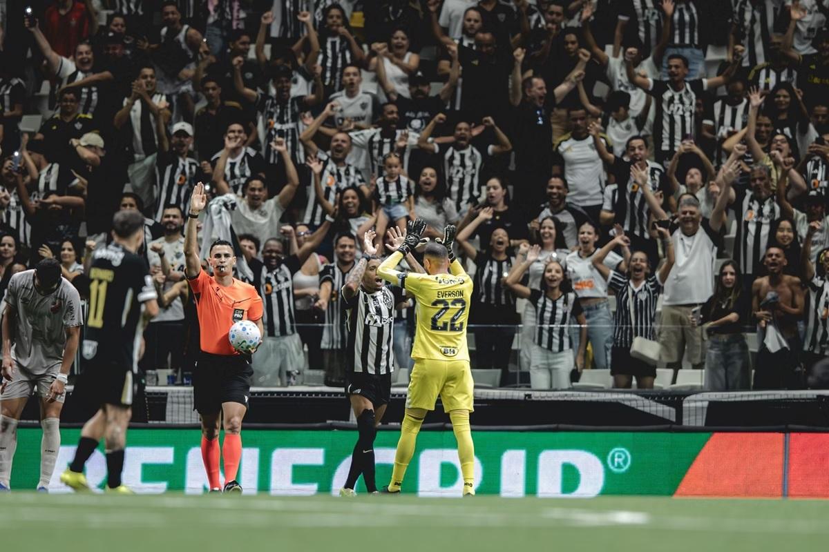 O Atlético-MG conquistou sua primeira vitória na Sul-Americana ao bater o Juventud por 2 a 1 (Foto/Pedro Souza/CAM)