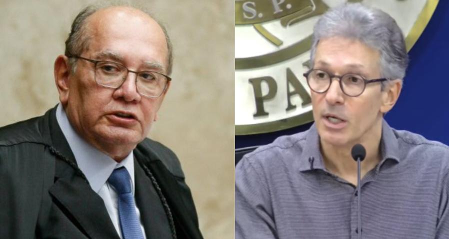 O Decano do STF ministro Gilmar Mendes e o ex-governador de Minas Gerais, Romeu Zema (Novo) (Foto/Reprodução)