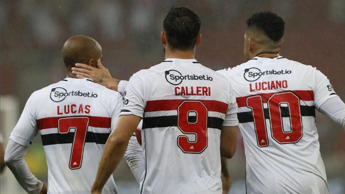 Calleri e Lucas Moura voltam ao time titular do São Paulo (Foto/Twitter SPFC)