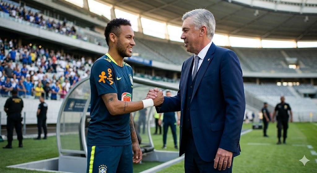 Durante a abordagem, um torcedor solicitou a convocação do jogador. Ancelotti respondeu de forma positiva (Foto/Gemini)