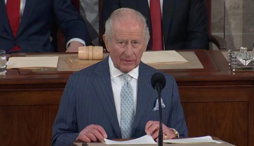Rei Charles III em discurso ao Congresso americano (Foto/Reuters)