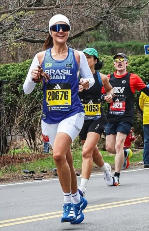 Parabéns à doutora Sarah Cecílio, participando da tradicional Maratona Olimpíca de Boston batendo seu próprio recorde (Foto/Arquivo pessoal)