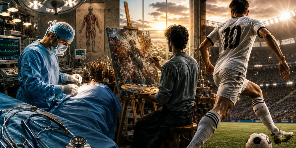 Entre bisturi e bola, coluna traça paralelo entre medicina, arte e futebol