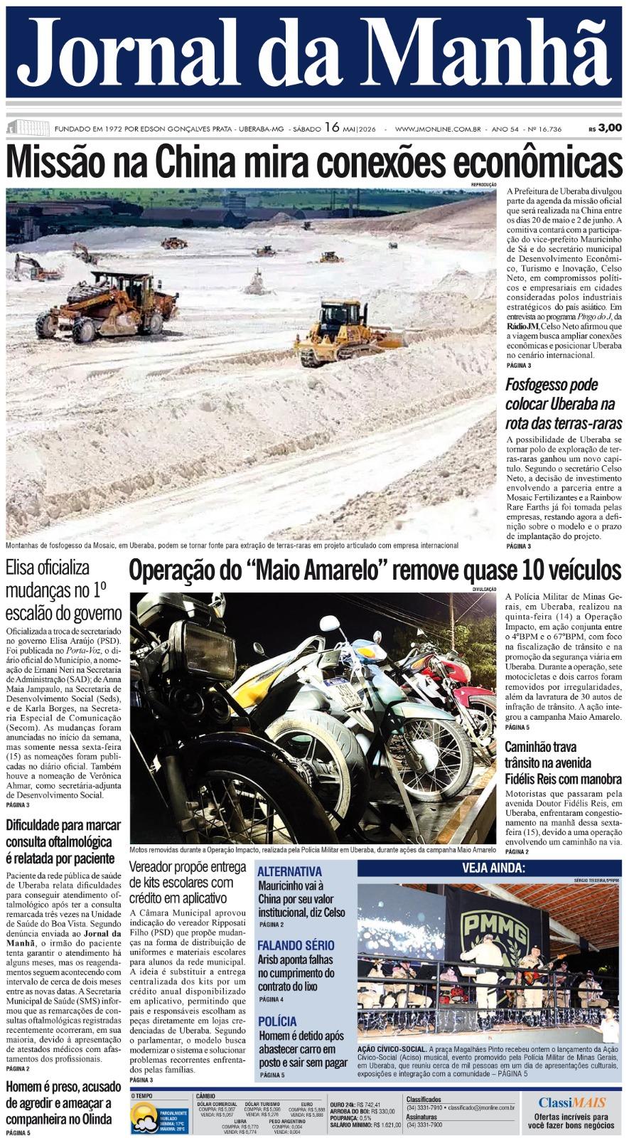 Edição do dia - 16/05/2026