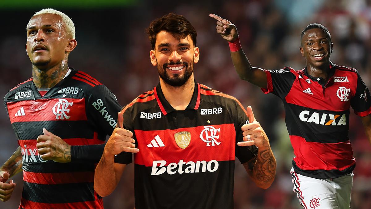 O Flamengo formou Wesley, Lucas Paquetá e Vini Jr entre os convocados. (Foto/Montagem)