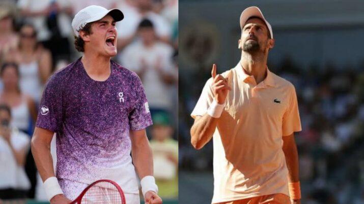 João Fonseca terá pela frente Novak Djokovic em busca de uma vaga nas oitavas de final de Roland Garros. (Foto/Reprodução)