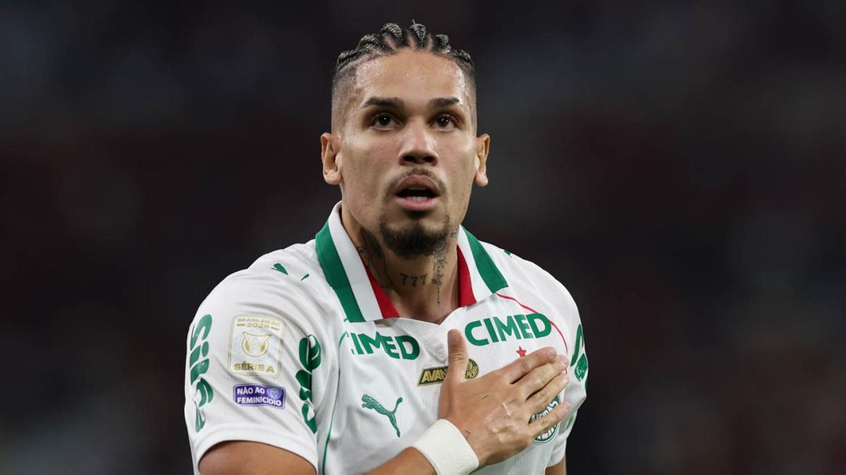 Paulinho marcou o único gol da partida e garantiu a vitória do Palmeiras diante da Chapecoense. (Foto/Cesar Greco/Palmeiras)