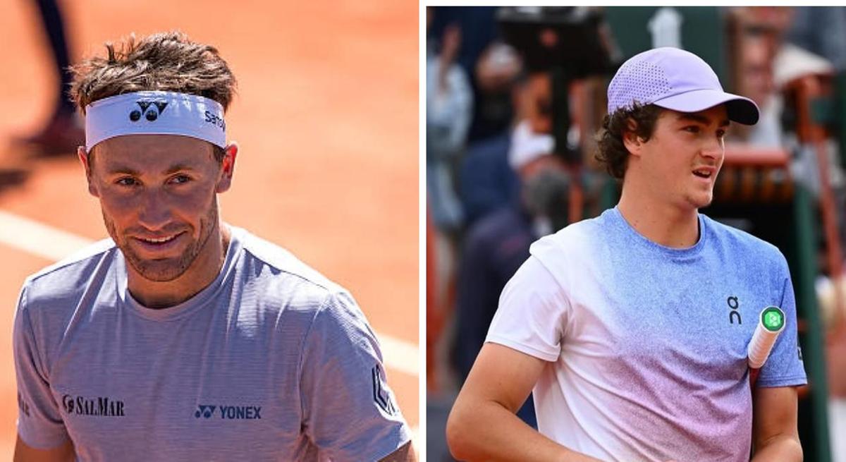 João Fonseca derrotou Casper Ruud em quatro sets e garantiu vaga nas quartas de final de Roland Garros. (Foto/Montagem)