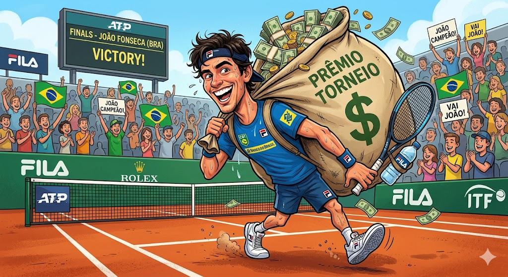 Brasileiro chegou às quartas de final de Roland Garros 2026 e já garantiu R$ 2,759 milhões em premiação (Foto/IA)