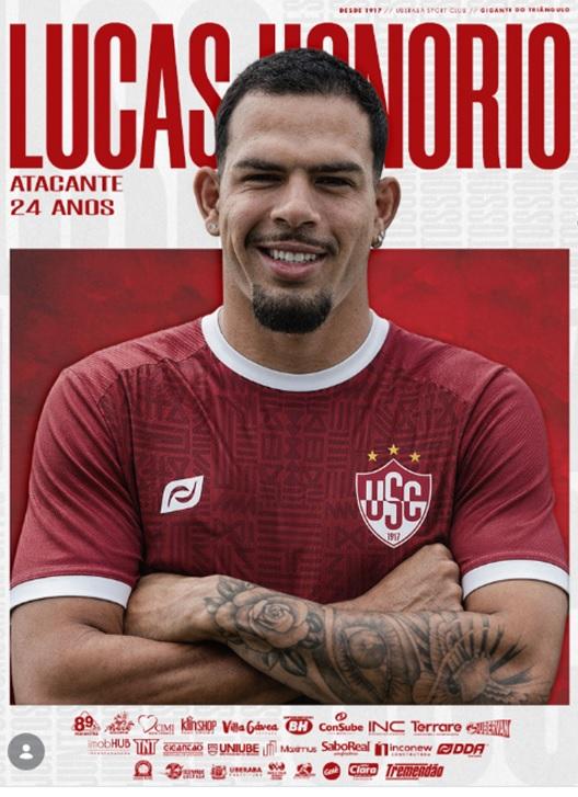 Lucas Honório fez os dois gols do USC na noite de ontem em Patos de Minas (Foto/USC)