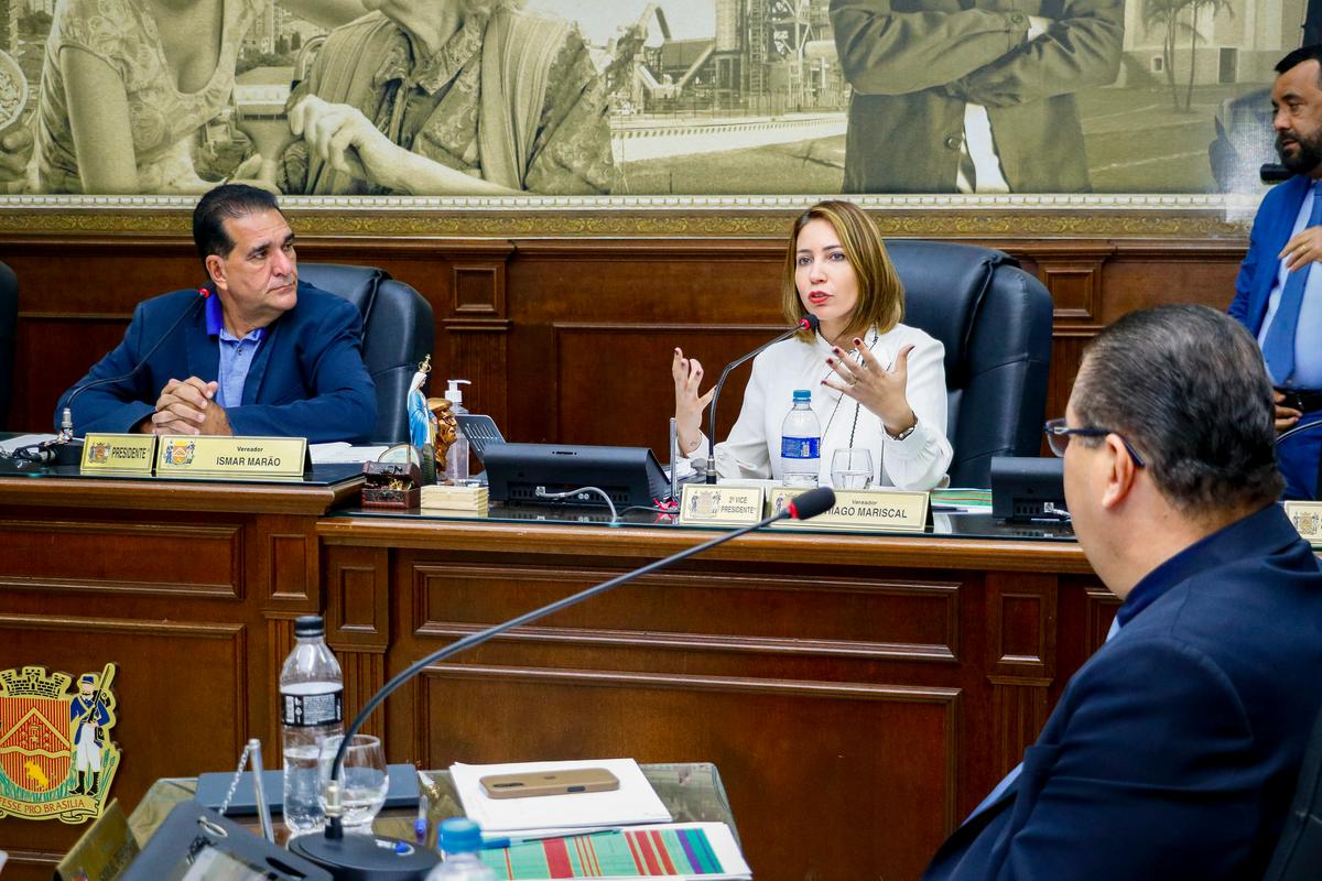 Secretária municipal de Planejamento, Fúlvia Mendes, acompanhou ontem a sessão que aprovou a revisão do Plano Diretor (Foto/Rodrigo Garcia/CMU)