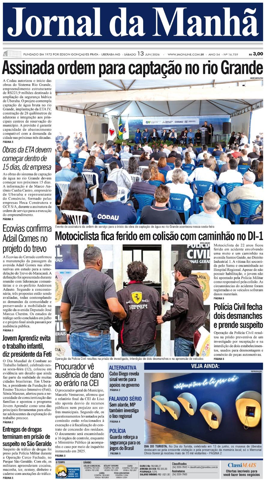 Edição do dia - 13/06/2026