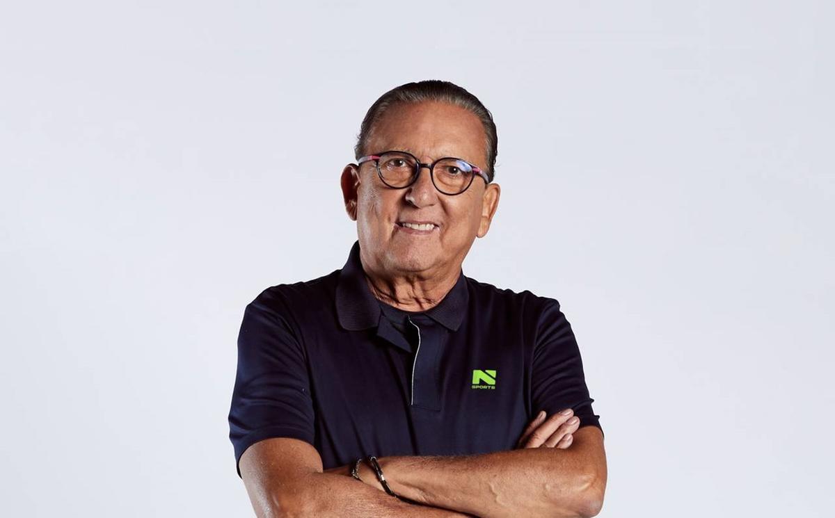 O velho Galvão, narrador de tantas copas e tantas conquistas da Seleção Brasileira. Arrasou mais uma vez. (Foto/N Sports/Reprodução)