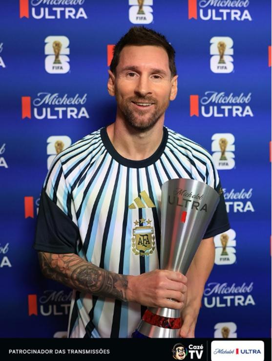Pela 12º vez, Lionel Messi é eleito o MELHOR EM CAMPO em uma partida de Copa do Mundo (Foto/Cazé TV)
