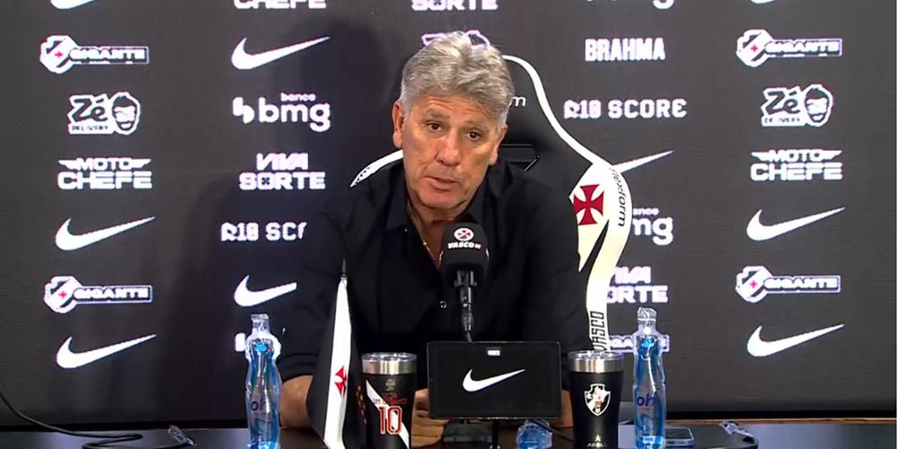 Vasco confirma saída de Renato Gaúcho após sequência de resultados ruins