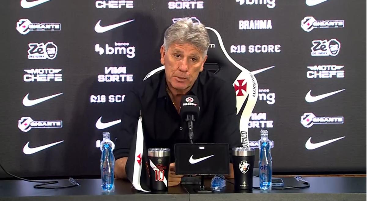 Após queda de rendimento e pressão, Renato Gaúcho não é mais técnico do Vasco (Foto/Reprodução GE)