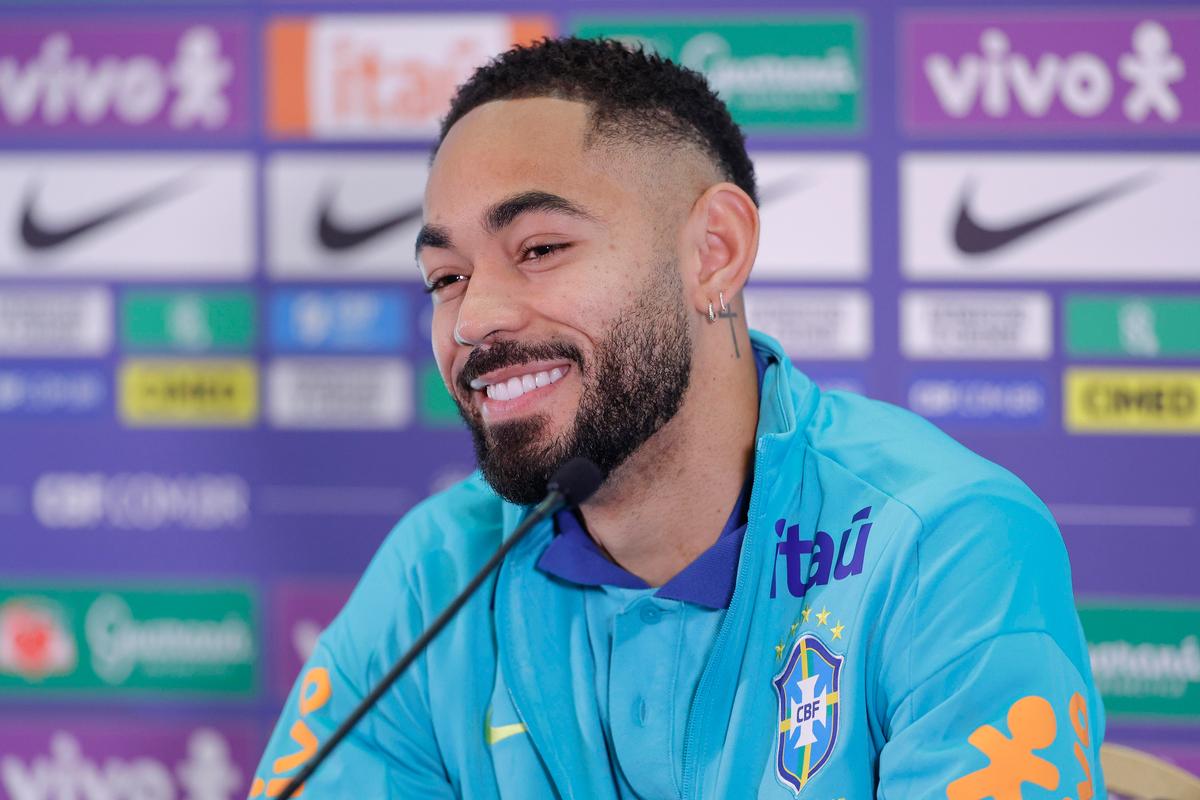 Matheus Cunha marcou duas vezes na vitória brasileira sobre o Haiti (Foto/Rafael Ribeiro/CBF)