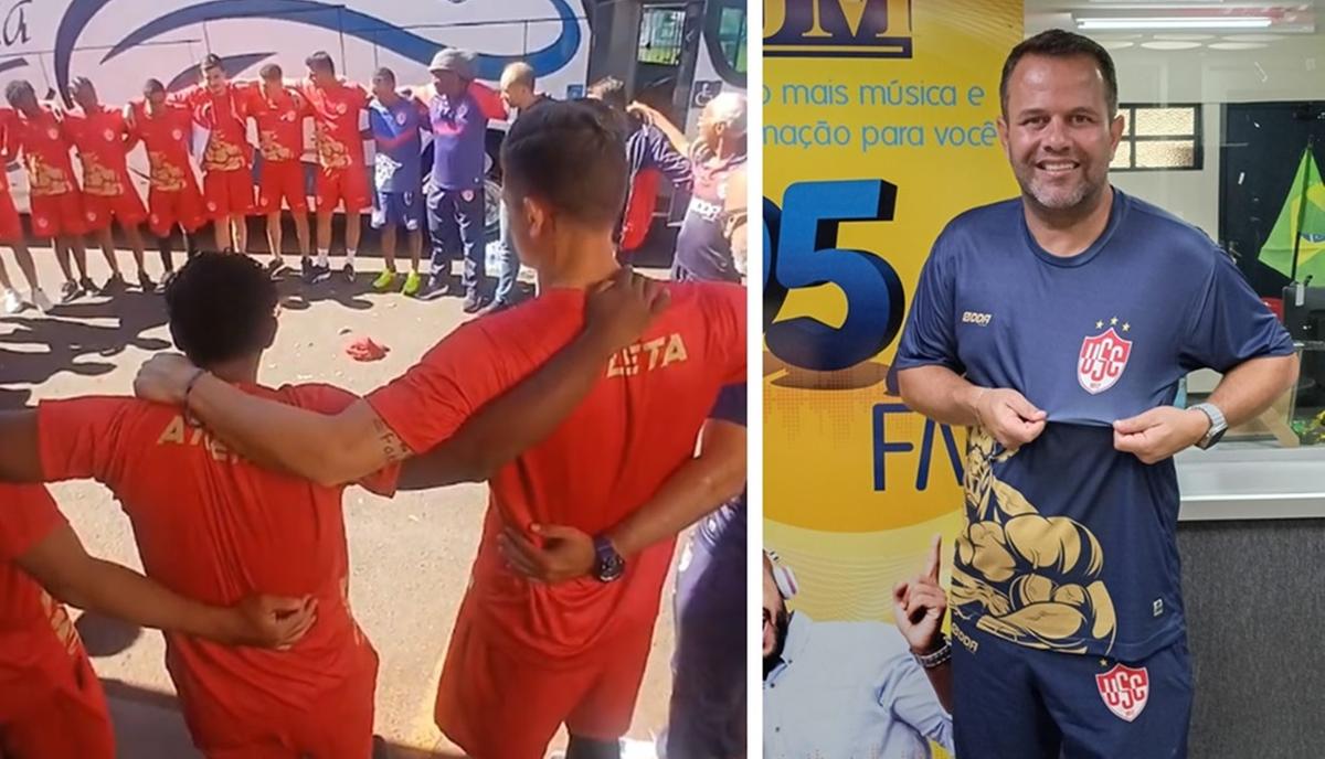 Uberaba já está em Patrocínio. Técnico Rafael Andrade seguiu confiante. Rádio JM transmite o jogo a partir das 9 horas. (Foto/USC))